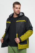 Оптом Куртка спортивная мужская с капюшоном черного цвета 8815Ch в Екатеринбурге, фото 18