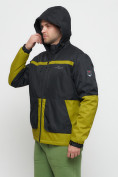 Оптом Куртка спортивная мужская с капюшоном черного цвета 8815Ch в Екатеринбурге, фото 22