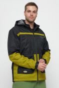 Оптом Куртка спортивная мужская с капюшоном черного цвета 8815Ch в Казани, фото 8