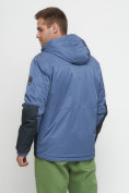Оптом Куртка спортивная мужская с капюшоном синего цвета 8815S в Казани, фото 20