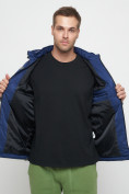 Оптом Куртка спортивная мужская с капюшоном темно-синего цвета 8815TS в Екатеринбурге, фото 19