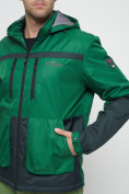 Оптом Куртка спортивная мужская с капюшоном зеленого цвета 8815Z, фото 10