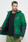 Оптом Куртка спортивная мужская с капюшоном зеленого цвета 8815Z, фото 16