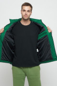 Оптом Куртка спортивная мужская с капюшоном зеленого цвета 8815Z, фото 18