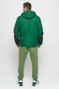 Оптом Куртка спортивная мужская с капюшоном зеленого цвета 8815Z в Казани, фото 5