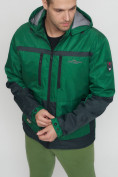 Оптом Куртка спортивная мужская с капюшоном зеленого цвета 8815Z, фото 9