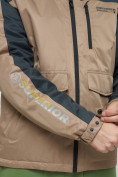 Оптом Куртка спортивная мужская с капюшоном бежевого цвета 8816B в Казани, фото 16