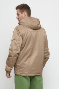 Оптом Куртка спортивная мужская с капюшоном бежевого цвета 8816B, фото 21