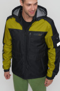 Оптом Куртка спортивная мужская с капюшоном черного цвета 8816Ch в Казани, фото 10