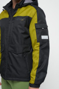 Оптом Куртка спортивная мужская с капюшоном черного цвета 8816Ch в Казани, фото 15