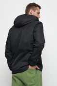 Оптом Куртка спортивная мужская с капюшоном черного цвета 8816Ch в Казани, фото 9