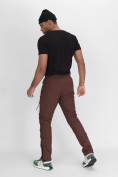Оптом Утепленные спортивные брюки мужские коричневого цвета 882116K в Казани, фото 5