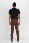 Оптом Утепленные спортивные брюки мужские коричневого цвета 882116K в Казани, фото 6
