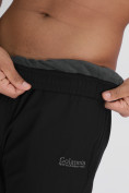 Оптом Утепленные спортивные брюки мужские черного цвета 882198Ch, фото 12
