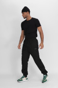 Оптом Утепленные спортивные брюки мужские черного цвета 882198Ch в Екатеринбурге, фото 14