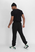 Оптом Утепленные спортивные брюки мужские черного цвета 882198Ch, фото 17