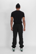 Оптом Утепленные спортивные брюки мужские черного цвета 882198Ch, фото 18