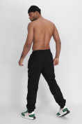 Оптом Утепленные спортивные брюки мужские черного цвета 882198Ch, фото 5