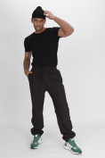 Оптом Утепленные спортивные брюки мужские темно-серого цвета 882198TC в Казани, фото 13