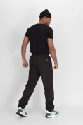 Оптом Утепленные спортивные брюки мужские темно-серого цвета 882198TC в Казани, фото 4