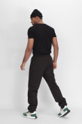 Оптом Утепленные спортивные брюки мужские темно-серого цвета 882198TC в Казани, фото 5