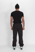 Оптом Утепленные спортивные брюки мужские темно-серого цвета 882198TC в Казани, фото 6