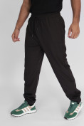 Оптом Утепленные спортивные брюки мужские темно-серого цвета 882198TC в Казани, фото 7