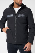 Оптом Куртка мужская с капюшоном черного цвета 88601Ch в Казани, фото 2