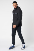 Оптом Куртка мужская с капюшоном черного цвета 88601Ch в Казани, фото 10