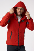 Оптом Куртка мужская с капюшоном красного цвета 88602Kr в Екатеринбурге, фото 11