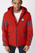 Оптом Куртка мужская с капюшоном красного цвета 88602Kr в Казани, фото 12