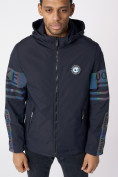 Оптом Куртка мужская с капюшоном темно-синего цвета 88602TS в Екатеринбурге, фото 11
