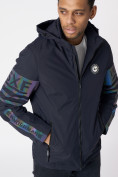 Оптом Куртка мужская с капюшоном темно-синего цвета 88602TS в Екатеринбурге, фото 8