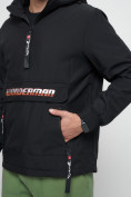 Оптом Куртка-анорак спортивная мужская черного цвета 88620Ch в Казани, фото 10