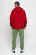 Оптом Куртка-анорак спортивная мужская красного цвета 88620Kr в Екатеринбурге, фото 4