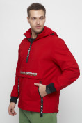 Оптом Куртка-анорак спортивная мужская красного цвета 88620Kr в Казани, фото 7