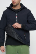 Оптом Куртка-анорак спортивная мужская темно-синего цвета 88620TS в Екатеринбурге, фото 13