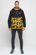 Оптом Куртка-анорак спортивная мужская желтого цвета 88629J в Казани
