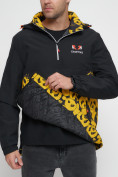 Оптом Куртка-анорак спортивная мужская желтого цвета 88629J в Екатеринбурге, фото 13