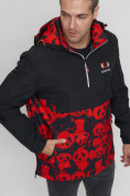 Оптом Куртка-анорак спортивная мужская красного цвета 88629Kr в Казани, фото 7