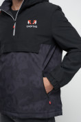 Оптом Куртка-анорак спортивная мужская темно-серого цвета 88629TC в Казани, фото 9