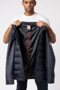 Оптом Куртки мужские стеганная с капюшоном темно-синего цвета 88633TS в Екатеринбурге, фото 11
