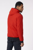 Оптом Куртка мужская на резинке с капюшоном красного цвета 88652Kr, фото 14