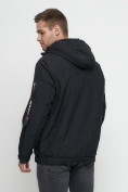 Оптом Куртка спортивная мужская на резинке большого размера черного цвета 88657Ch в Казани, фото 13