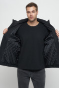 Оптом Куртка спортивная мужская на резинке большого размера черного цвета 88657Ch в Казани, фото 16