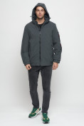 Оптом Куртка спортивная мужская на резинке большого размера серого цвета 88657Sr в Екатеринбурге, фото 5