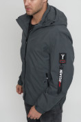 Оптом Куртка спортивная мужская на резинке большого размера серого цвета 88657Sr в Казани, фото 9