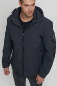 Оптом Куртка спортивная мужская на резинке большого размера темно-серого цвета 88657TC в Екатеринбурге, фото 11