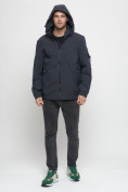 Оптом Куртка спортивная мужская на резинке большого размера темно-серого цвета 88657TC в Казани, фото 4