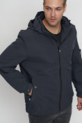 Оптом Куртка спортивная мужская на резинке большого размера темно-серого цвета 88657TC в Казани, фото 6
